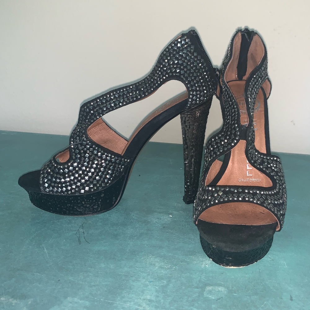Jeffrey Campbell Studded Black Heels-size 6